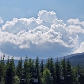 Termika nad granią robi wrażenie., Potęga chmur.