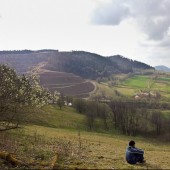 Widok z dolnego startu na kopalnie.