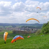 Mieroszów, paragiding, Latanie w Mieroszowie