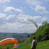 Mieroszów, paragiding, Latanie w Mieroszowie