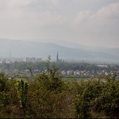 Widok ze stoku na lewą stronę - panorama Bielawy