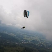 Mała Kopa - Karkonosze i Paralotnie, Delta 2 w akcji nad Kopą.